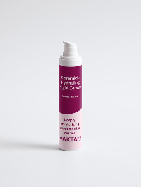 Ceramide Hydrating Night Cream – Overnight Renewal for Radiant, Plump Skin 🌙