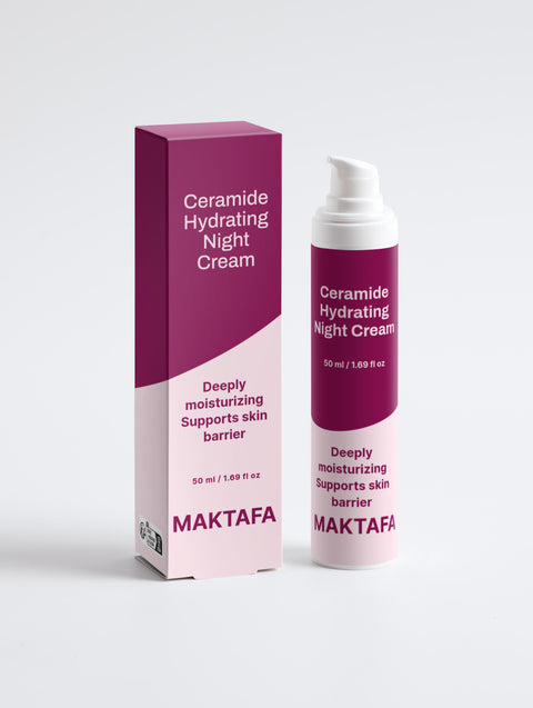 Ceramide Hydrating Night Cream – Overnight Renewal for Radiant, Plump Skin 🌙