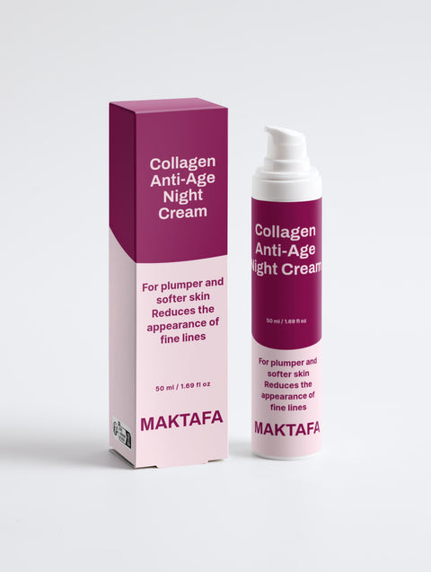 Collagen Anti-Age Night Cream – Wake Up to Plumper, Smoother Skin ✨🌿