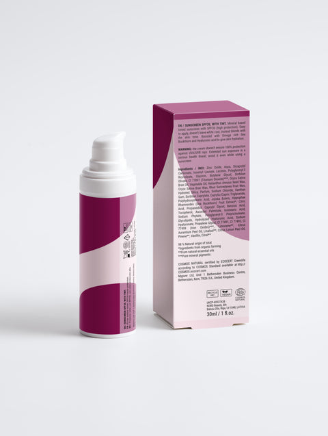 Sunscreen SPF30 with Tint – Mineral-Based & Skin-Perfecting Protection ☀️